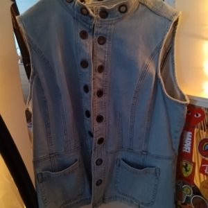 Live A Little Sleeveless Jean Jacket/Vest